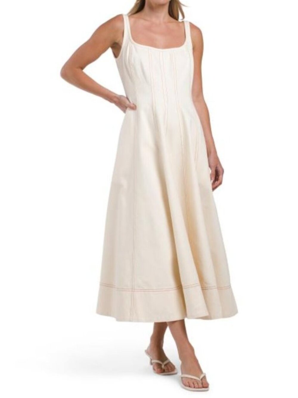 TOCCIN Tia Sculpted Midi Dress